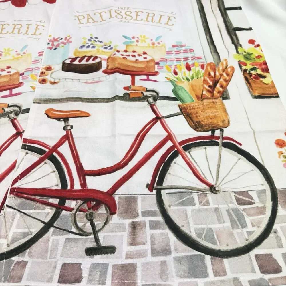 Sur La Table Patisserie Bicycle Dish Towels Set of 2 Cotton 18x28 Kitchen France